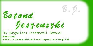 botond jeszenszki business card